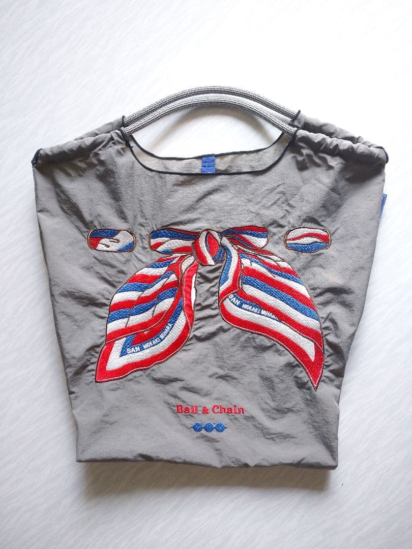 ボールアンドチェーン スカーフ柄刺繍 エコバッグ M ラシット 2点