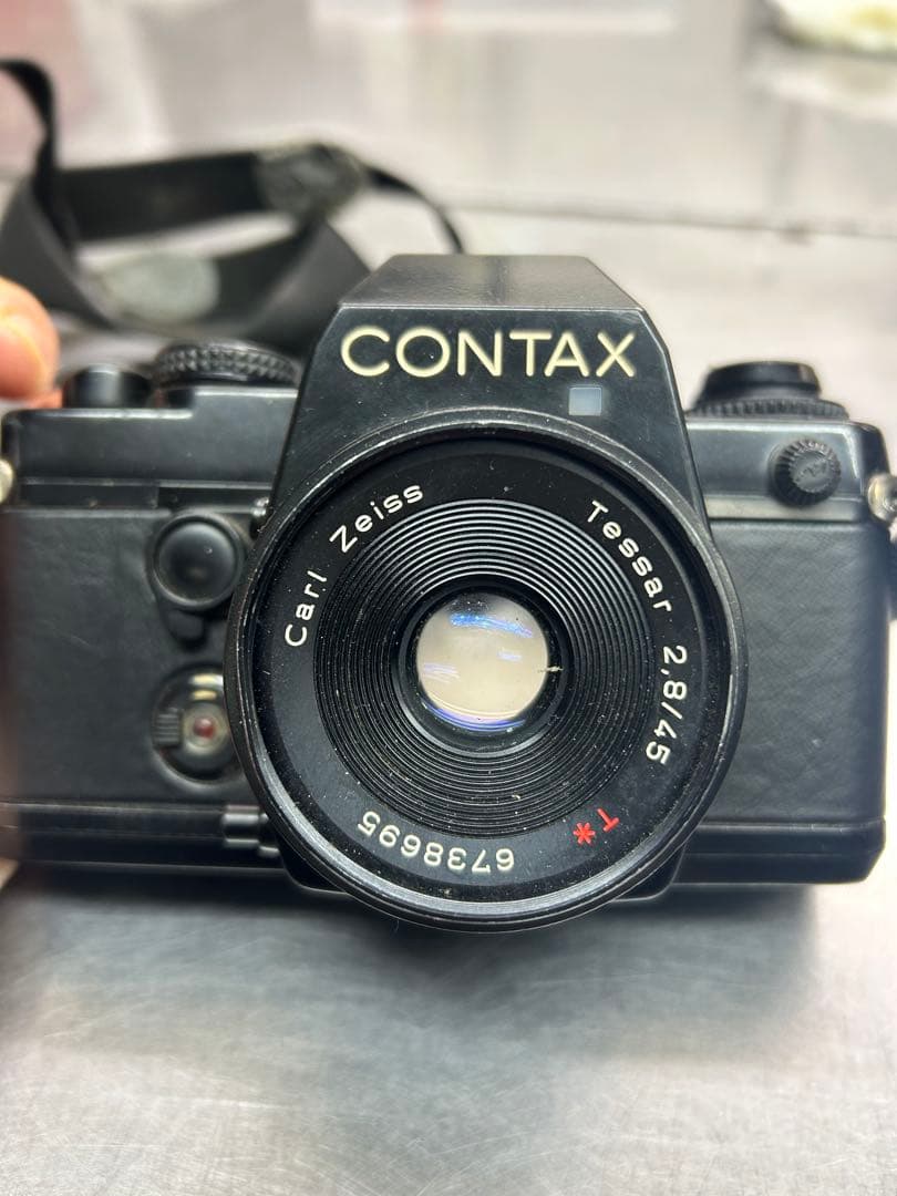 ジャンク品CONTAX 一眼レフカメラCarl ZeissTessar28/45 ジャンク品CONTAX 一眼レフカメラCarl ZeissTessar28/45 ☆超極上美品