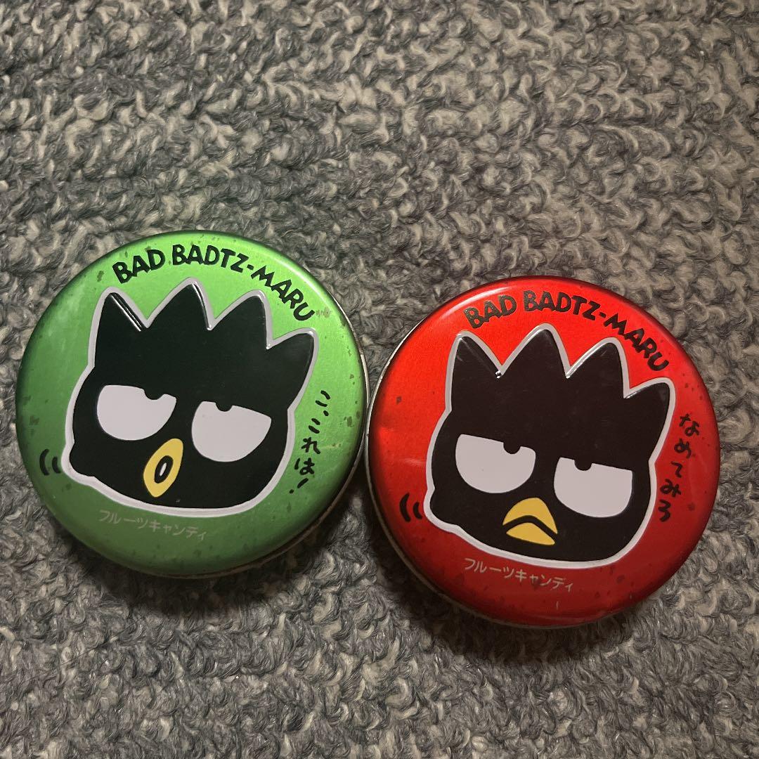 バッドばつ丸 バツ丸 ばつ丸 バツマル サンリオ 缶 赤 レッド グリーン