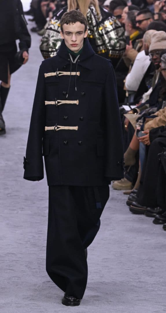 24aw sacai サカイ Pコート ダッフルコート カーキ - メルカリ