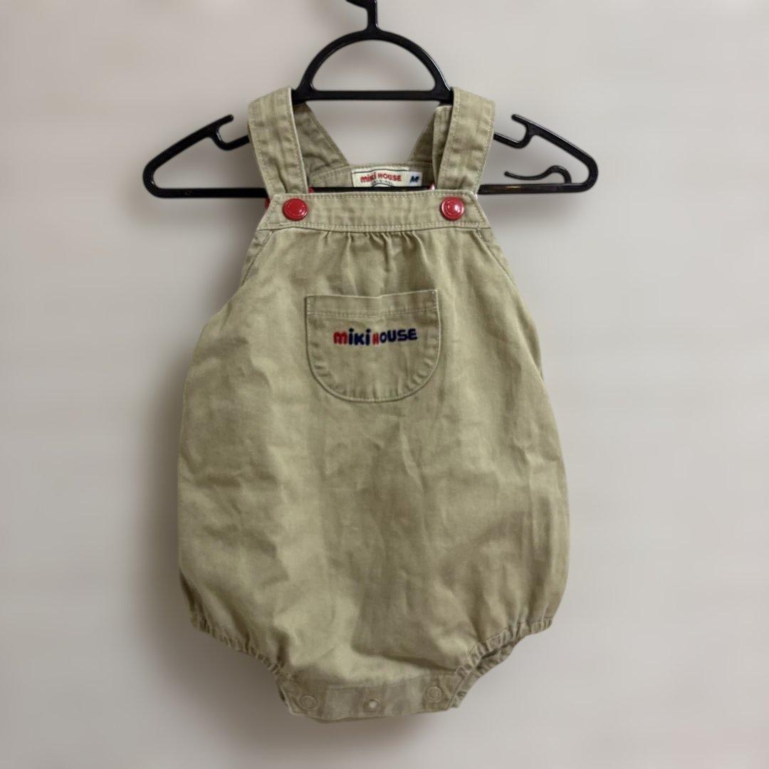 ミキハウス ダルマオール ベージュ M 80-90 オーバーオー - メルカリ