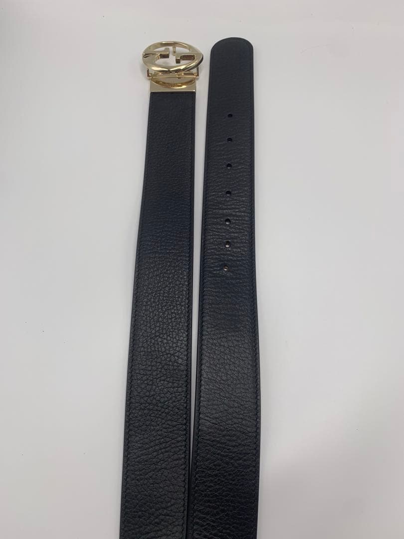 グッチ GUCCI インターロッキングG リバーシブルベルト カーフ 赤 P55