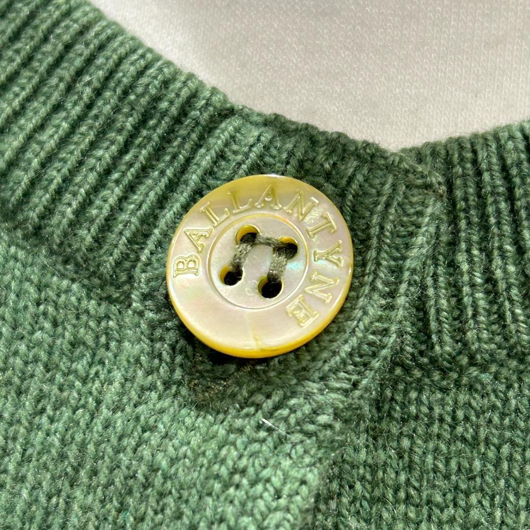 BALLANTYNE バランタイン カーディガン カシミア 44 グリーン