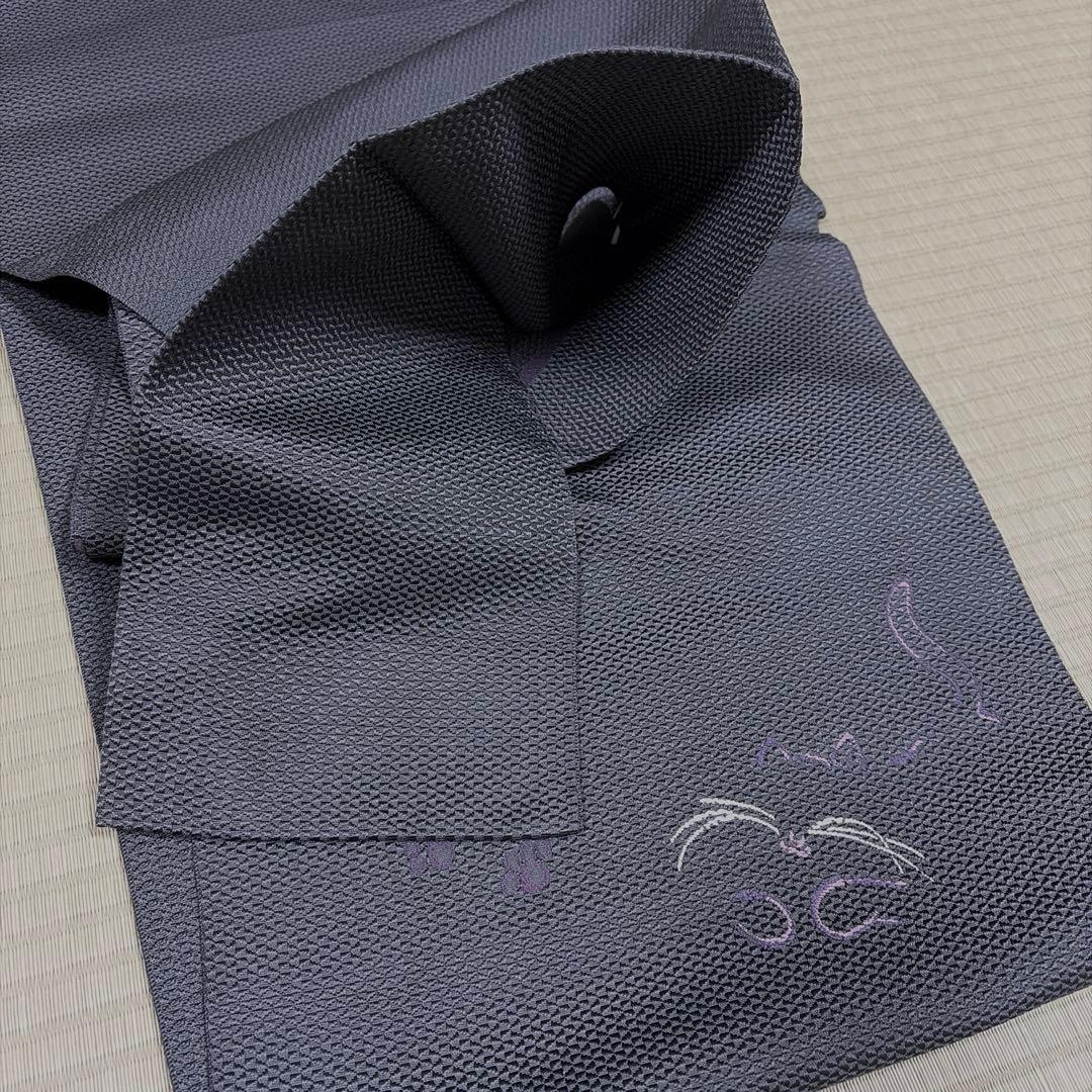 正絹　博多織　名古屋帯《ねこ》