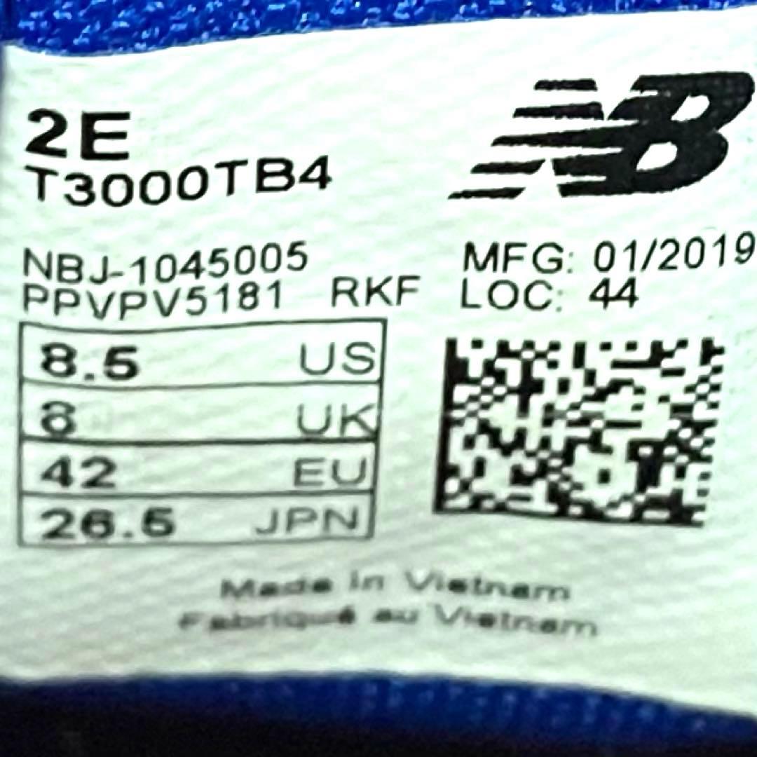 極美品 New Balance T3000TB4 青 26.5cm