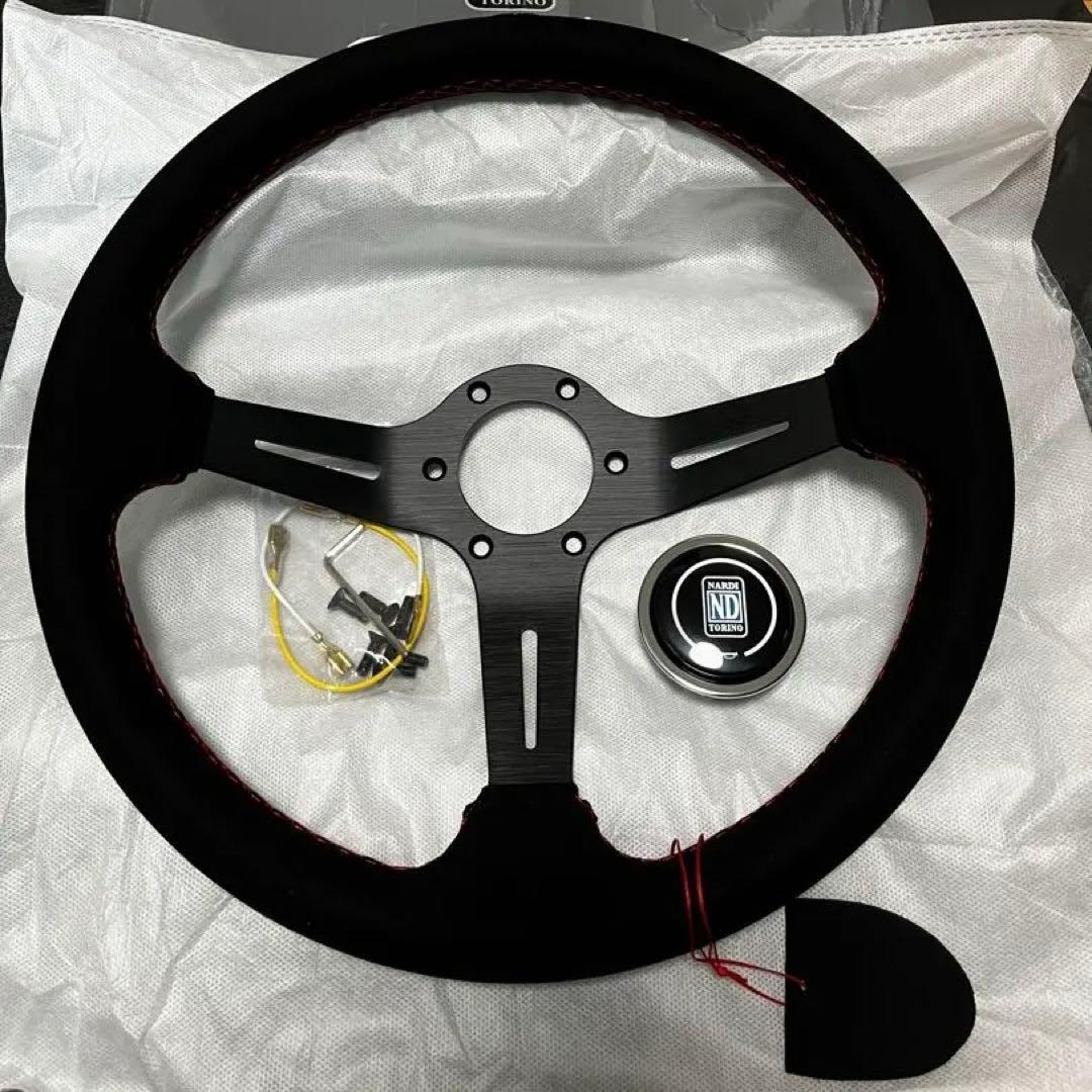 ディッシュアルミ製、スウェード、ナルディ、レッドステッチステアリング 楽天市場】ステアリング NARDI SPORTS TYPEラリー スエード レッド