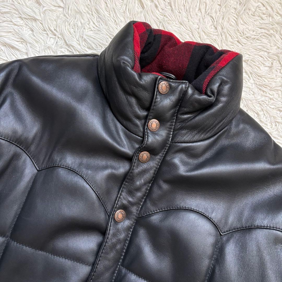 フリーダム 羊革 シープレザー ダウンジャケット ブラック Mサイズ