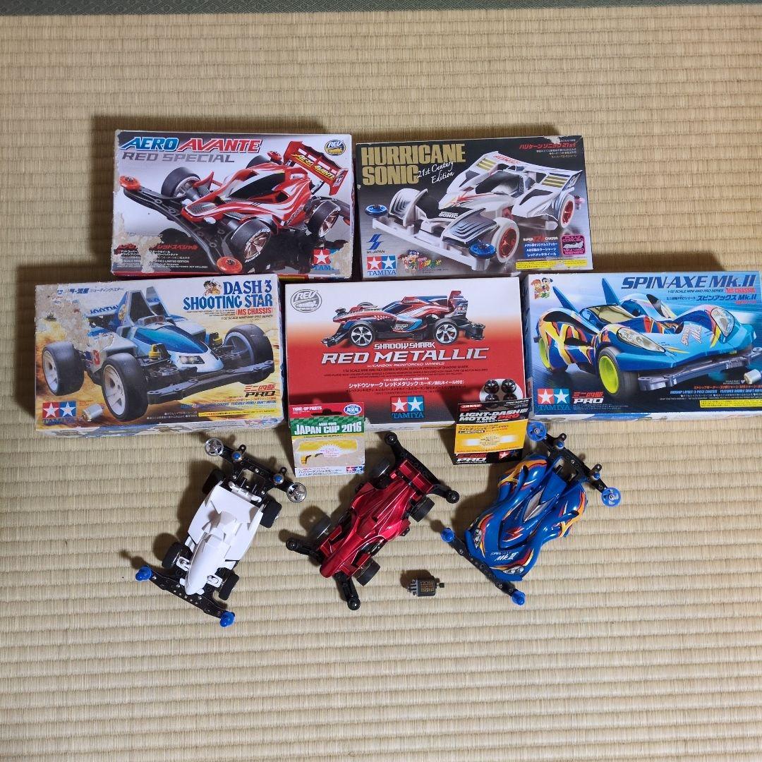 豪華5台】ミニ四駆 引退・発掘セット！限定アバンテ赤SP/J-CUPモーター