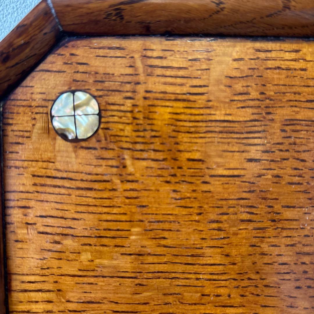 小島雄四郎 螺鈿 楢 小盆 民芸 角切盆 木箱入 黒田辰秋