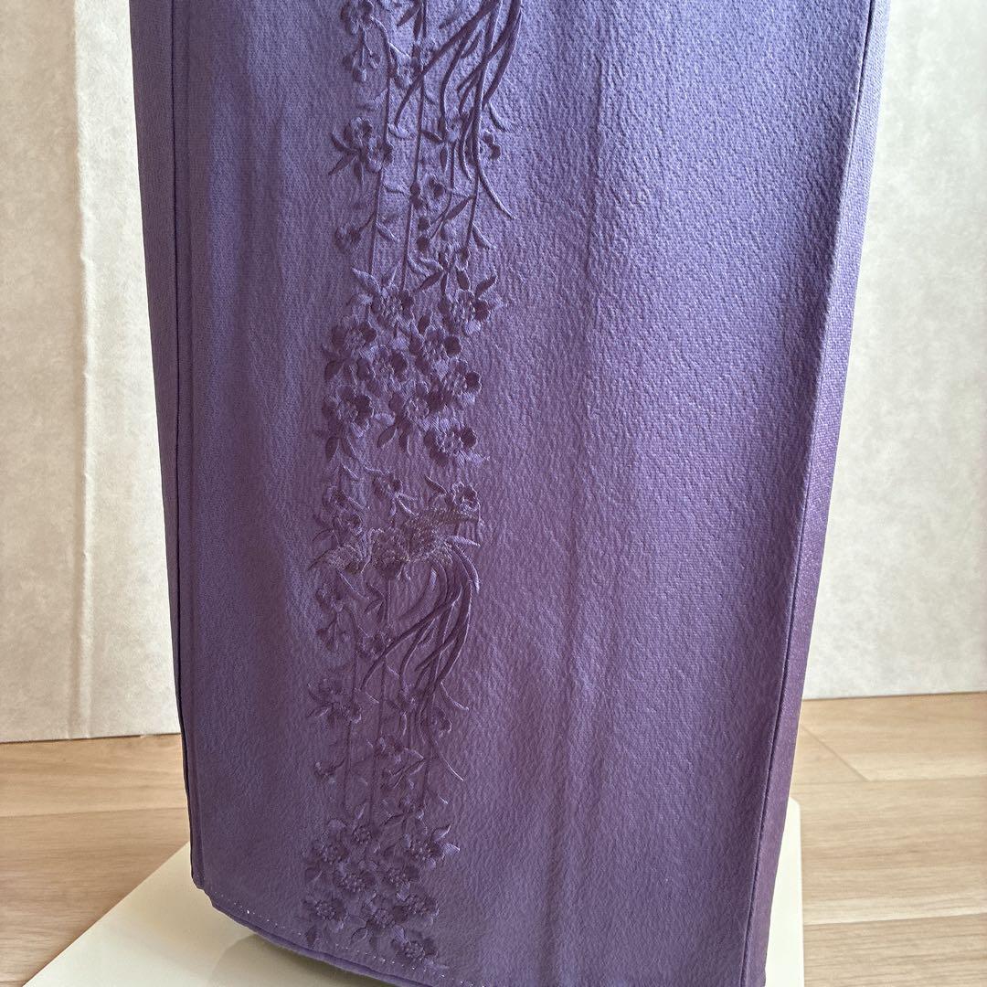 付け下げ フルセット 着物 正絹 鳳凰 凛と紫 訪問着 G9 - メルカリ