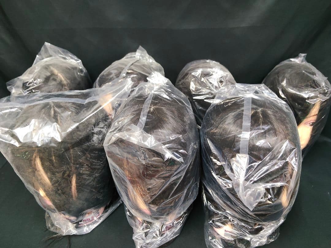 【7体セット】美容師国家試験 カットウィッグ 50B 人毛MIX Cherry 100%人毛 カットウィッグ 12体 送料込!｜美容ハサミなら飛燕