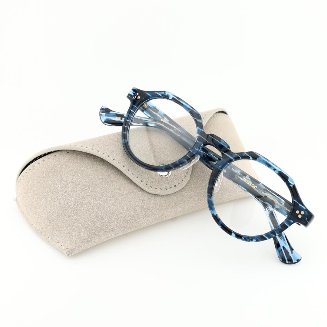 定価38,500円！》内藤熊八作／くまはちさく ブルー・セルロイド メガネ