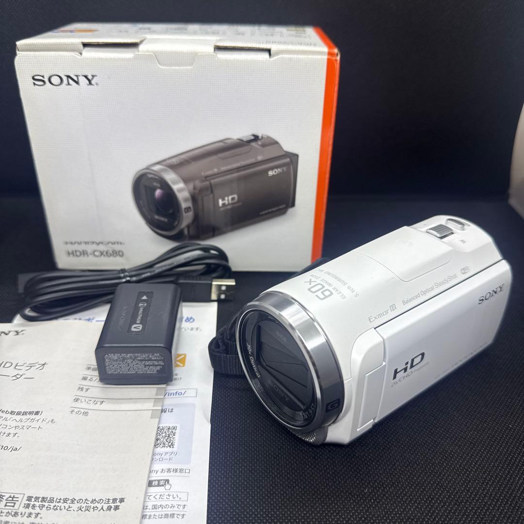 □極上品□ SONY HDR-CX680ホワイト HDR- CX680 W - メルカリ