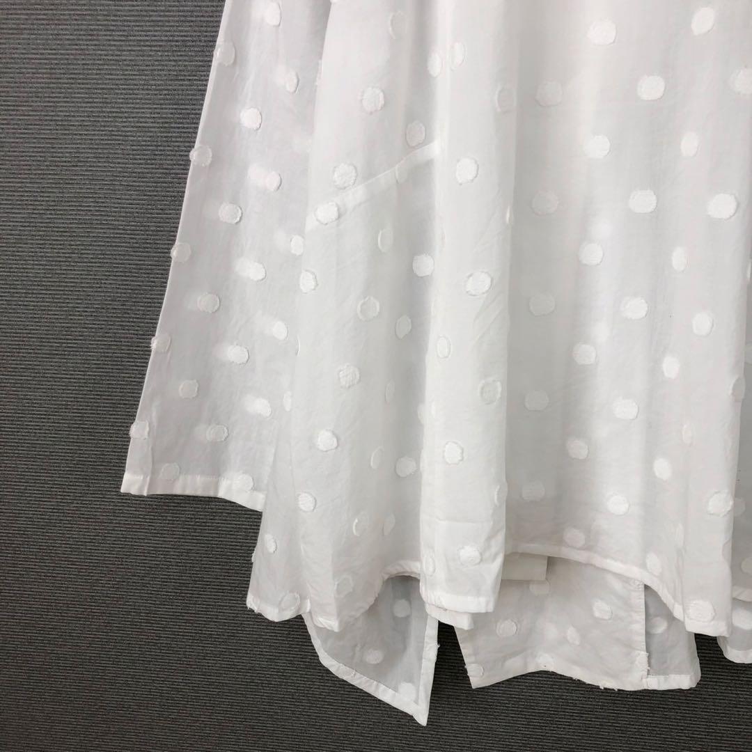 未使用】センソユニコ 慈雨 ジウ コットン ドット柄ジャガード