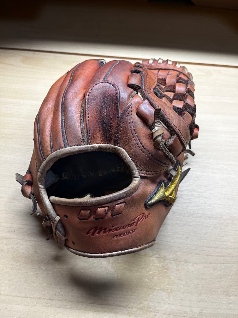 Mizuno Pro オーダーグローブ ブラウン Mizuno Pro ミズノプロ 硬式グローブ 外野用 長野モデル 日本製 波賀