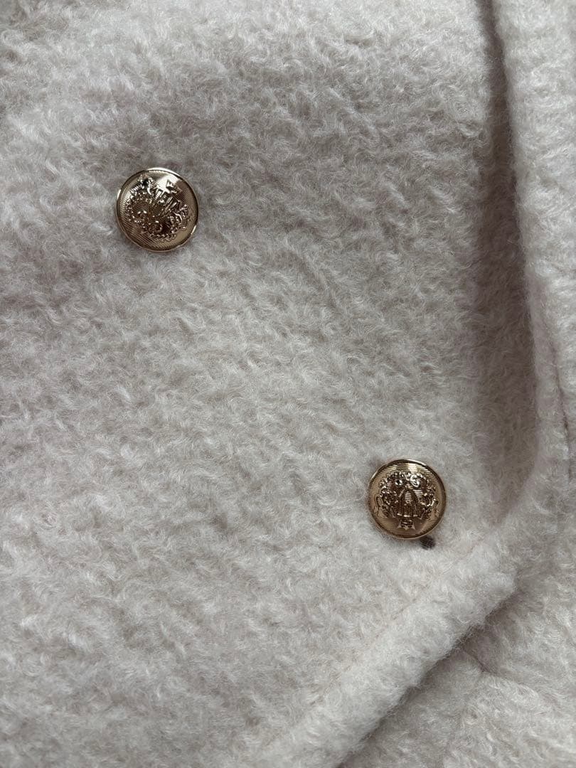 ZARAブークレーダブルブレスト ピーコートXS