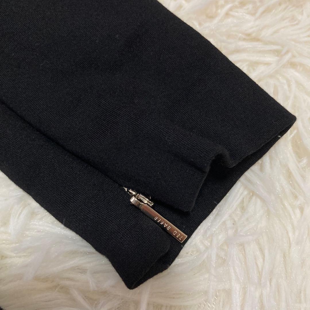 《良品》 TED BAKER 襟付きワンピース ブラック 1 キレイめ 上品