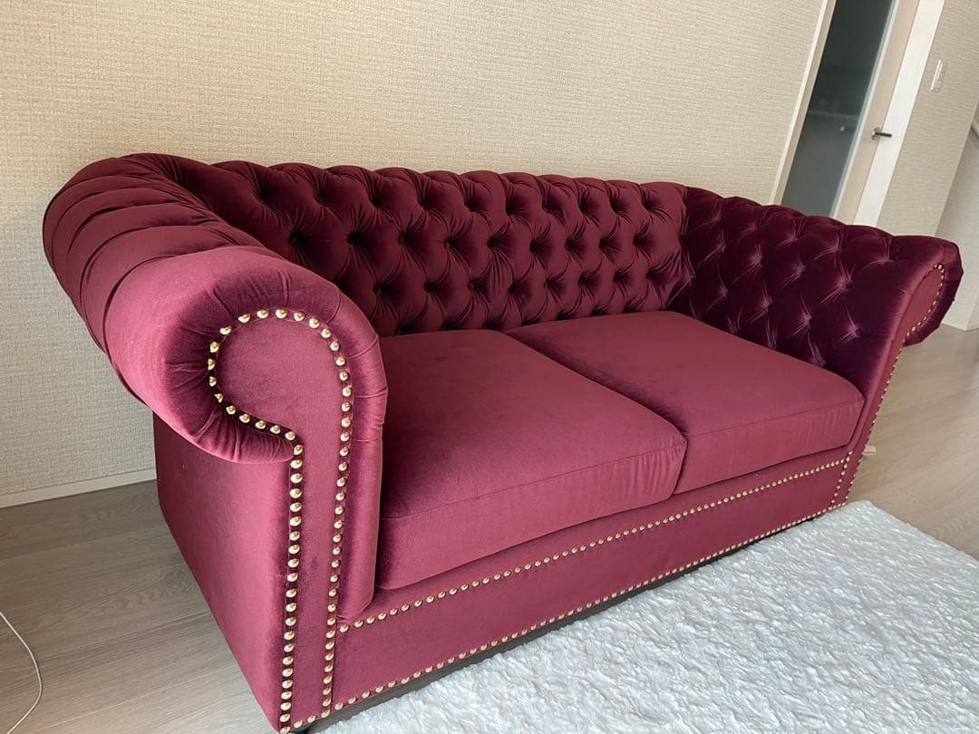 Francfranc ANNA SUI ソファ 2S ダークレッド|mercariメルカリ官方指定