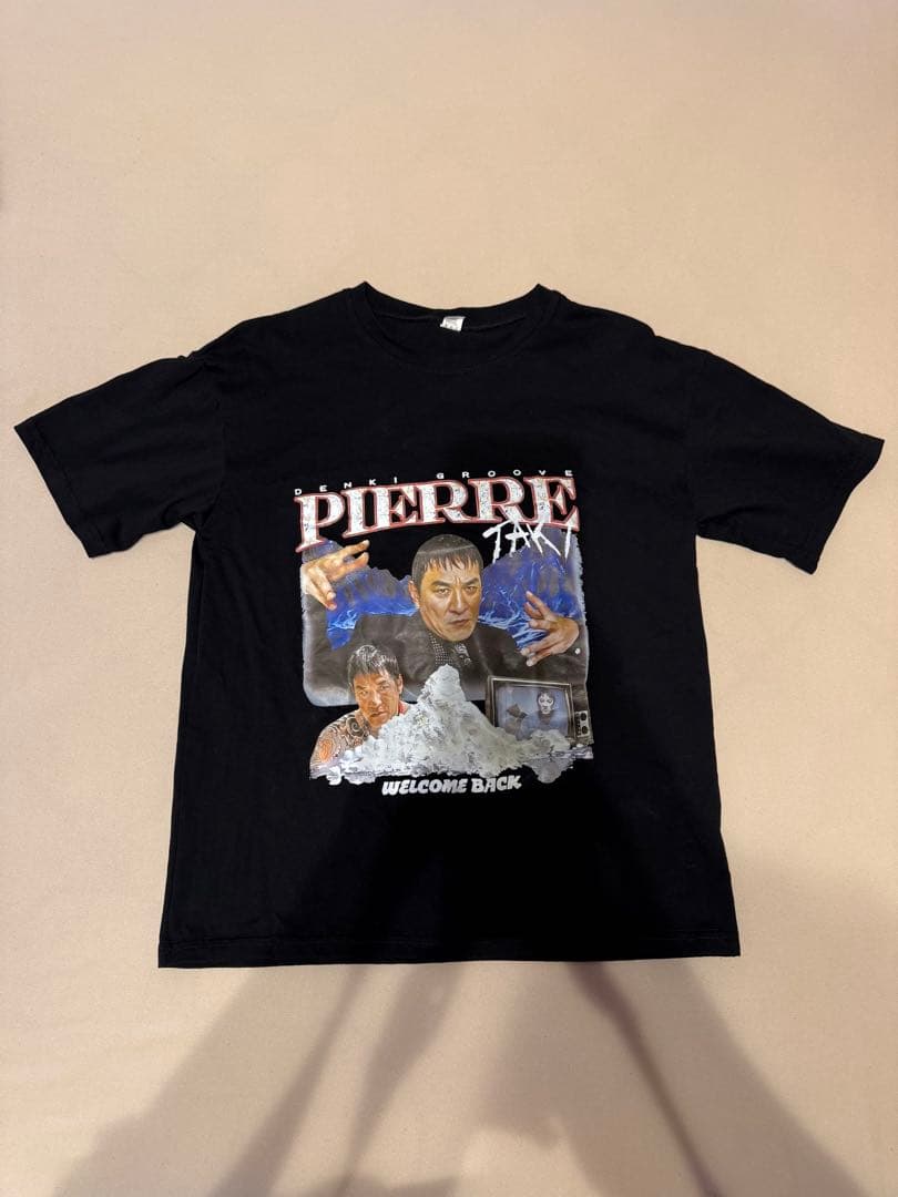 ピエール瀧 電気グルーヴ 【Mサイズ】Tシャツ ブラック 北野武 Tシャツ