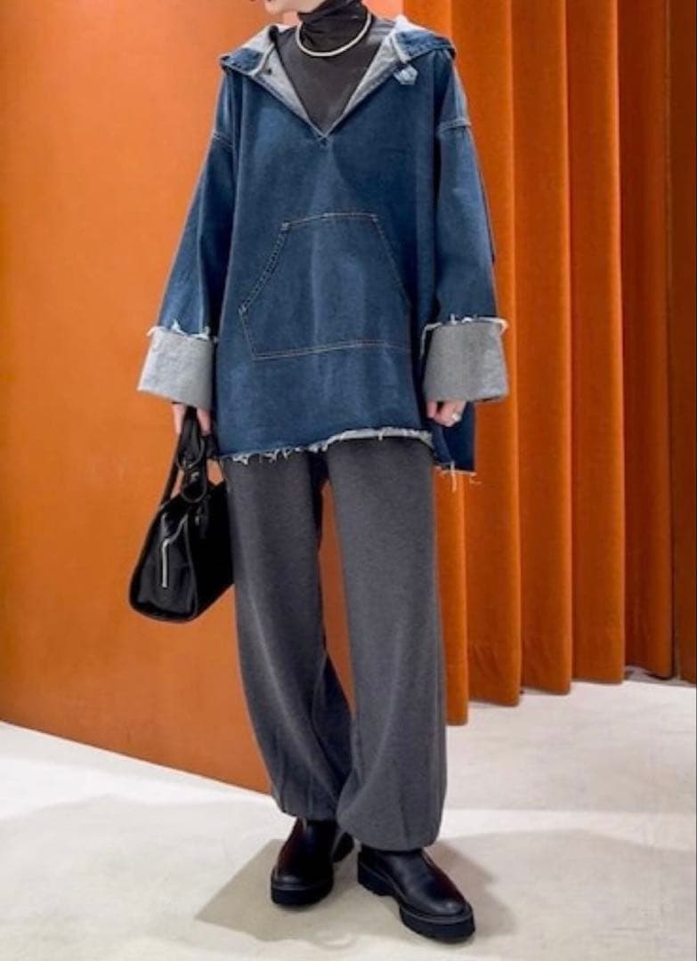 極美品ウィムガゼットインフルエンサーコラボデニムフーディー2025定価