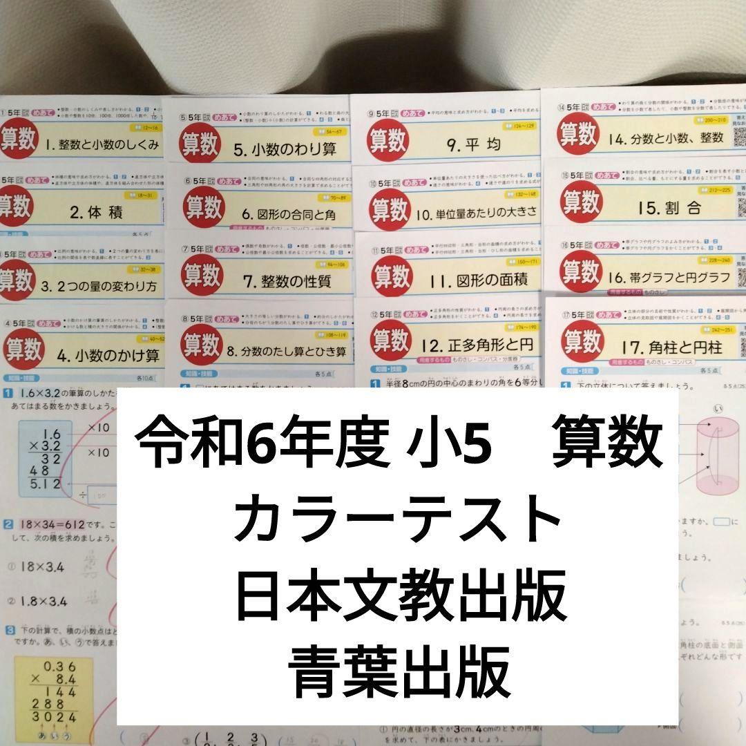 令和6年度 小5 算数 日本文教出版 青葉出版 カラーテスト - メルカリ