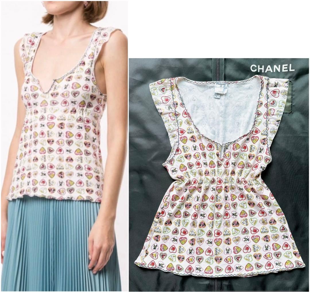 ♡CHANEL♡シャネル バレンタイン 限定 キャミソール トップス ハート 新品未使用】CHANEL シャネル ハート チャーム 2個 バレンタイン