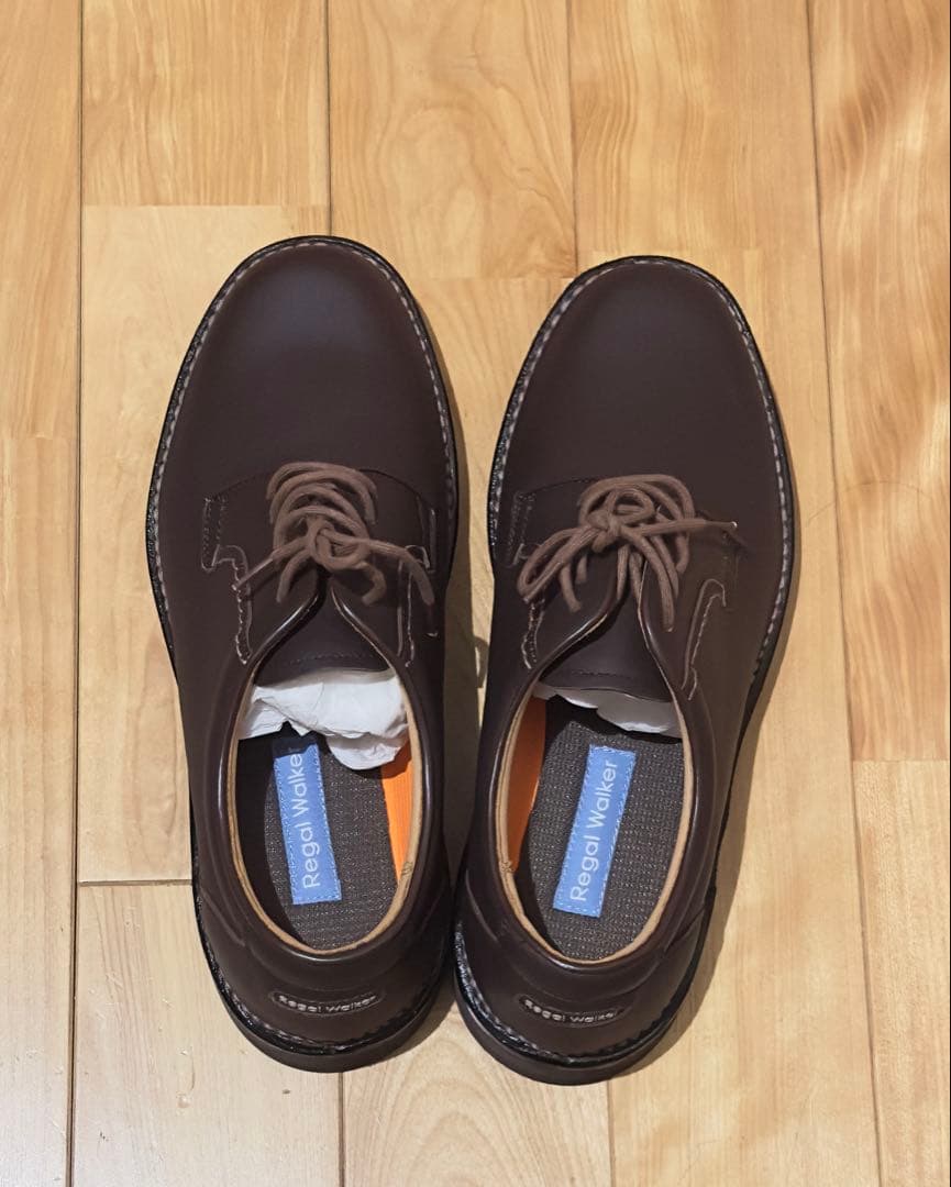 リーガルウォーカー　ビジネスシューズ　ダークブラウン　25cm REGAL リーガル 2504 本革 レザー プレーントゥ ビジネス シューズ 25