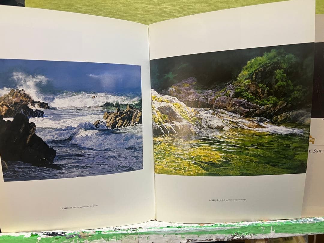 Han S am Sook 韓国女流作家、真作。 波うねる東海岸。