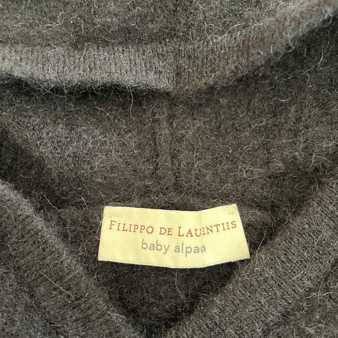 フィリッポデローレンティス ベビーアルパカ ニットパーカー - メルカリ