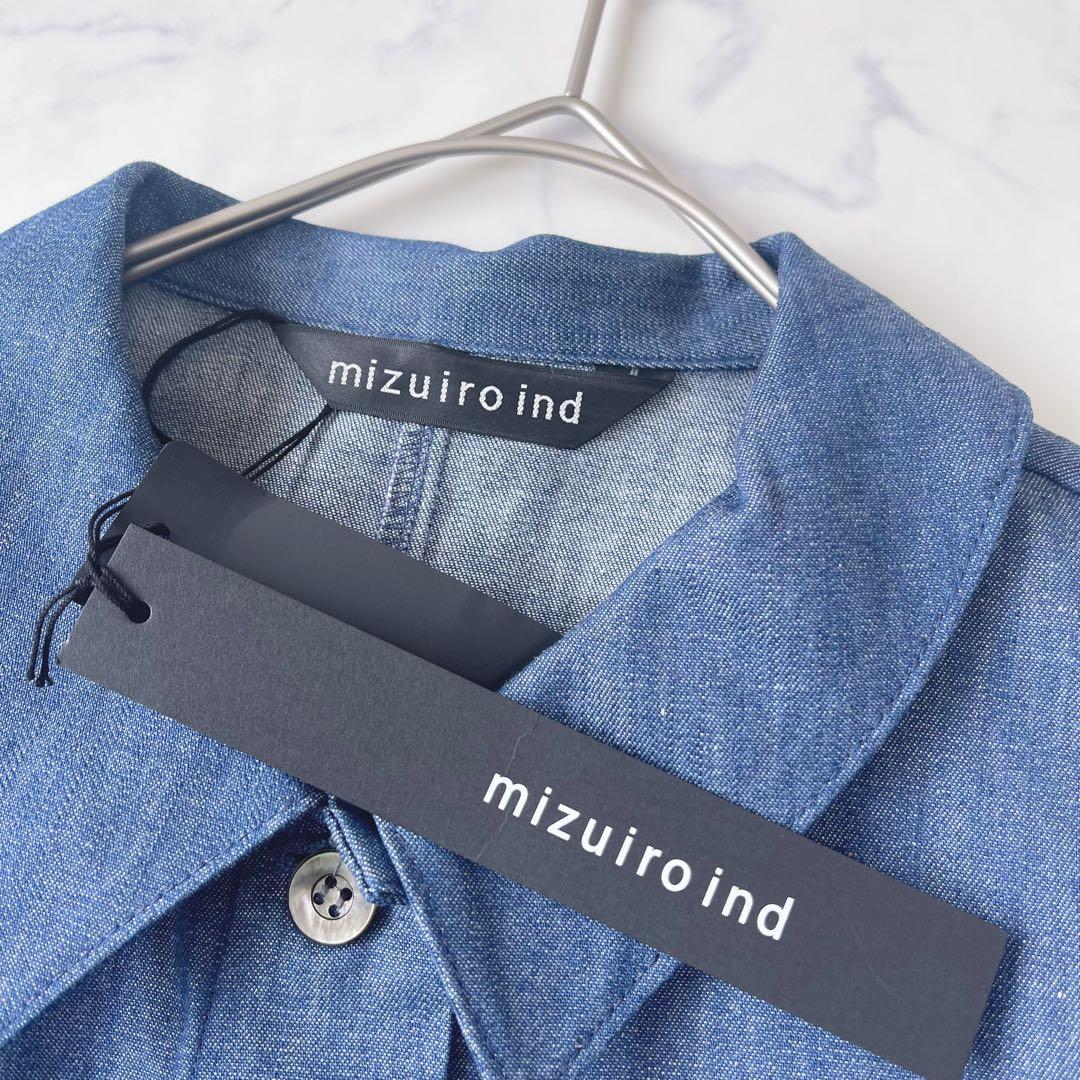 新品】ミズイロインド デニム コンパクト シャツ インディゴ
