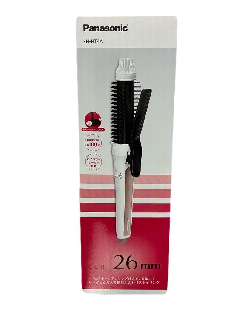 【新品】Panasonic ブラシカールアイロン EH-HT4A-W 26mm パナソニック Panasonic ブラシカールアイロン26mm 白 [交流(コード)式