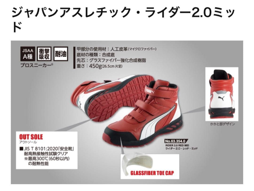 25.0cm PUMA SAFETY(プーマセーフティー) ライダー2.0