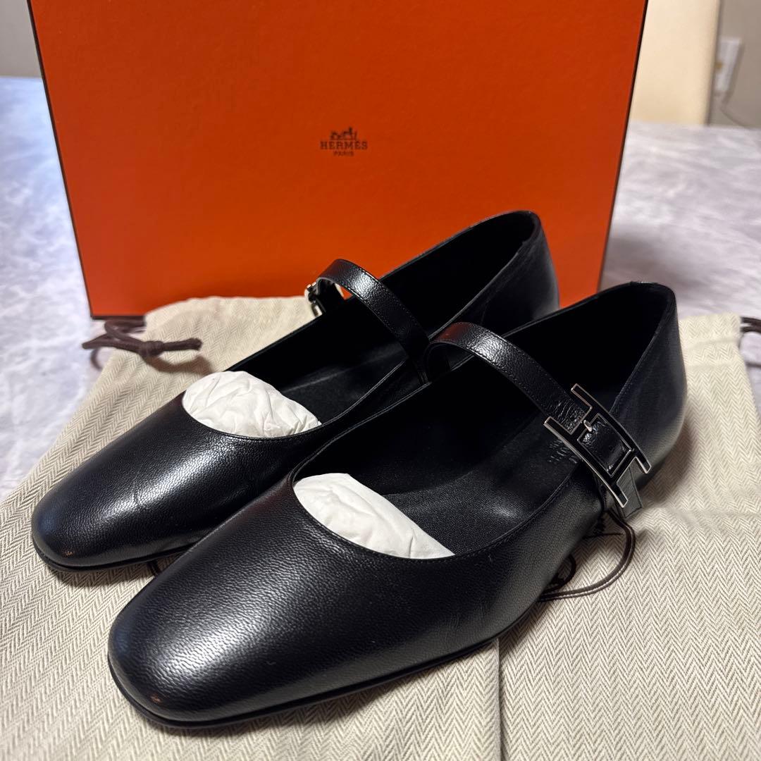 HERMES エルメス ジェーン バレエシューズ フラットシューズ　size37 心くすぐる愛らしさ♡ エルメスのフラットバレエシューズ「ジェーン