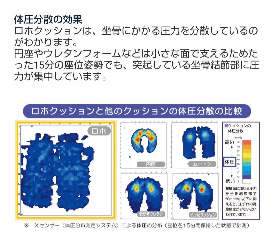 ロホクッション　幅 37.5 × 奥行 37.5 × 高さ 8.5cm