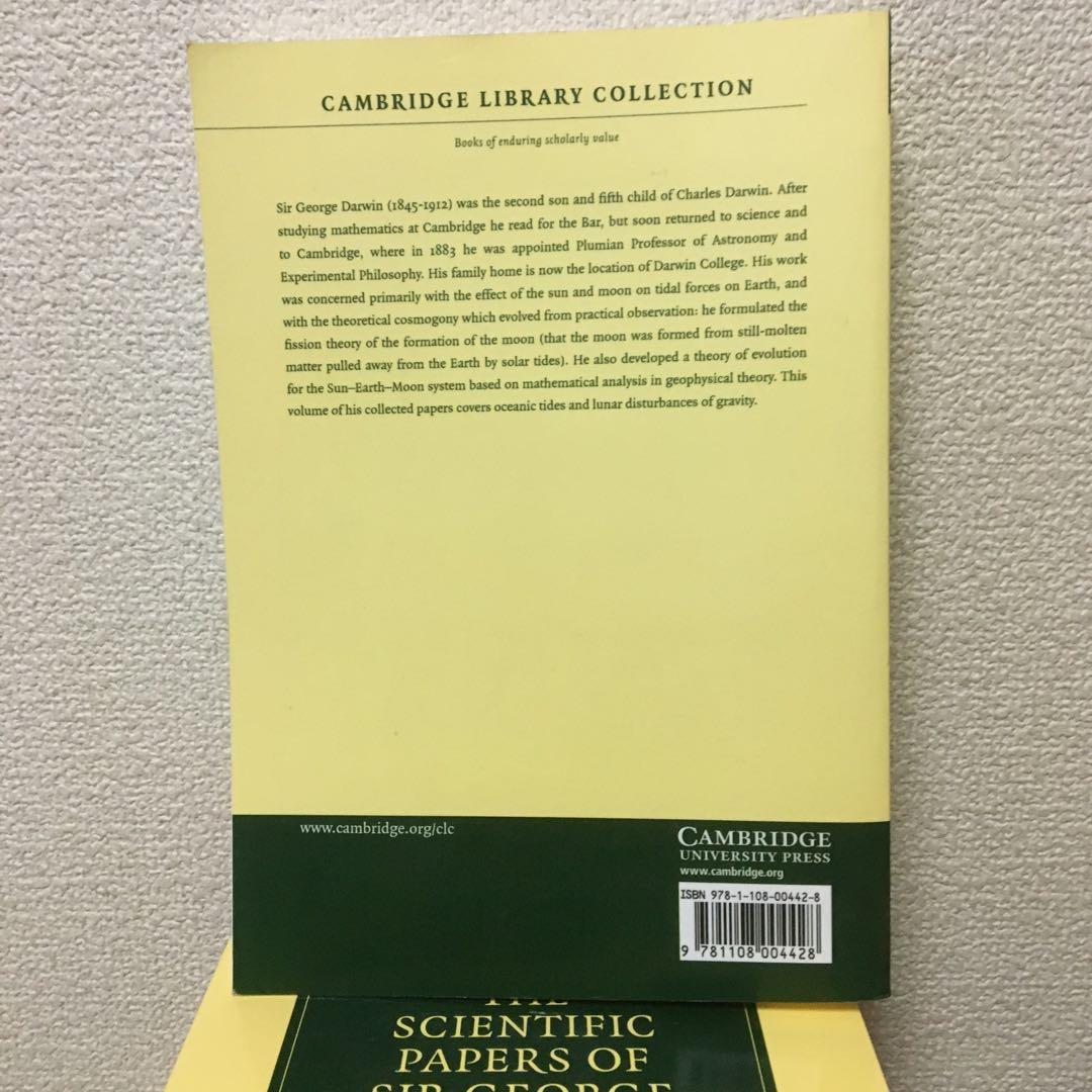 George Darwin ジョージ・ダーウィンの論文集 天文学