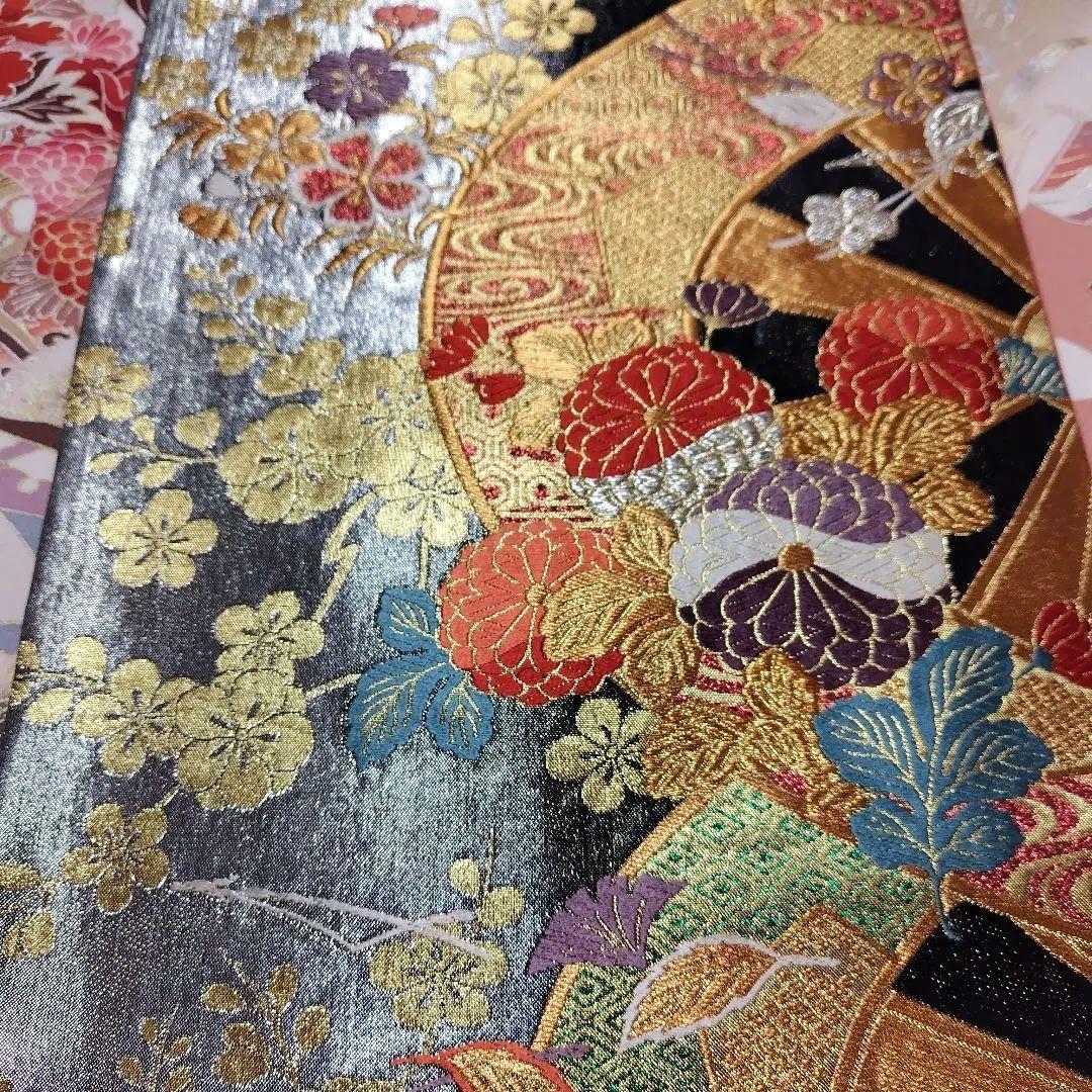 振袖フルセット(6点)・古典柄・金銀彩加工・暈し染め・高級手縫い