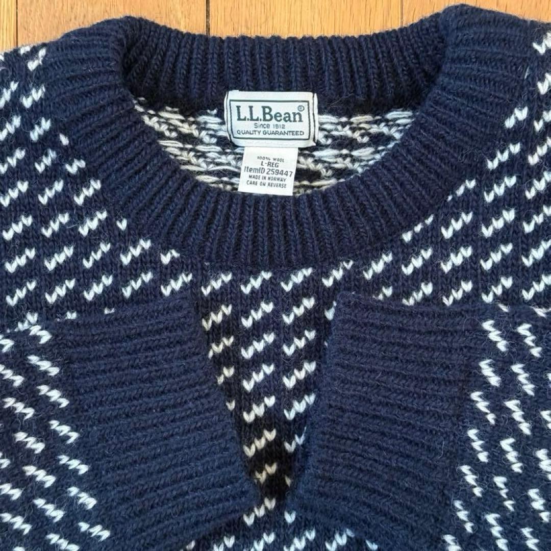 L.L.Bean バーズアイニット ネイビー