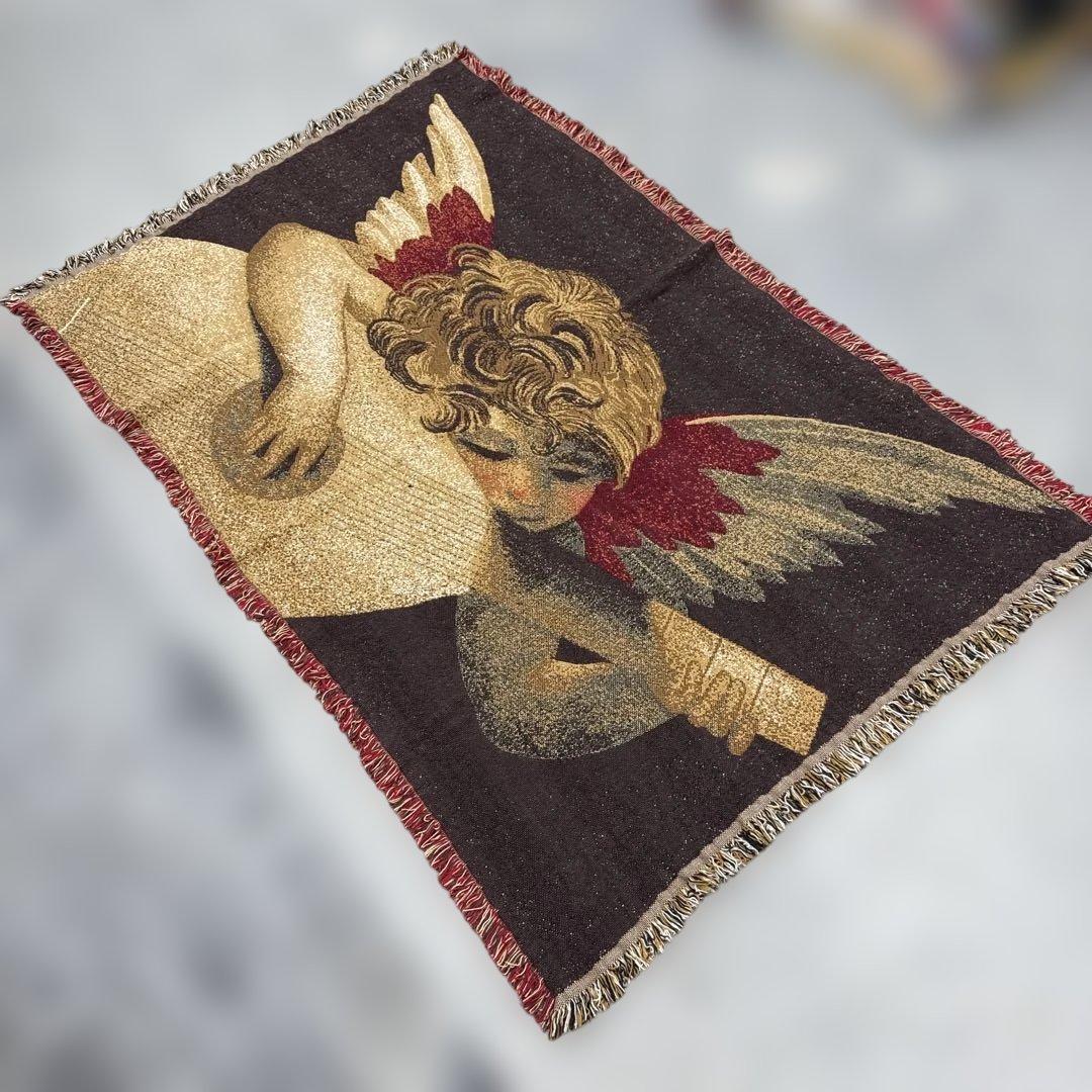 マンダリンを奏でる天使　マルチカバー　ソファカバー　ラグ　111x170 bon moment イブル風 マルチカバー 150×200cm／ボンモマン【送料無料