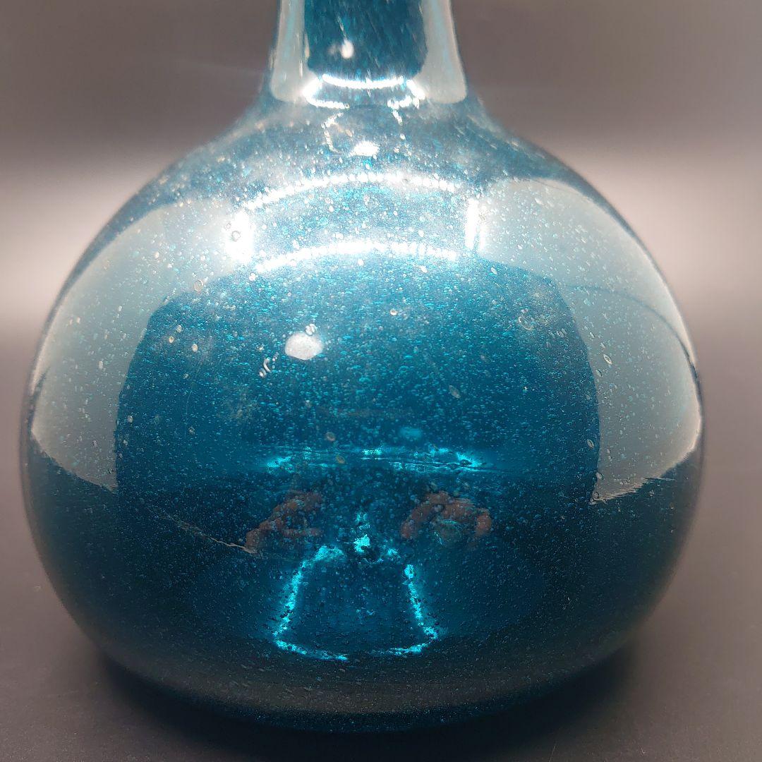 大型サイズ倉敷ガラス】小谷眞三作 吹きガラス 胴丸酒瓶 - メルカリ