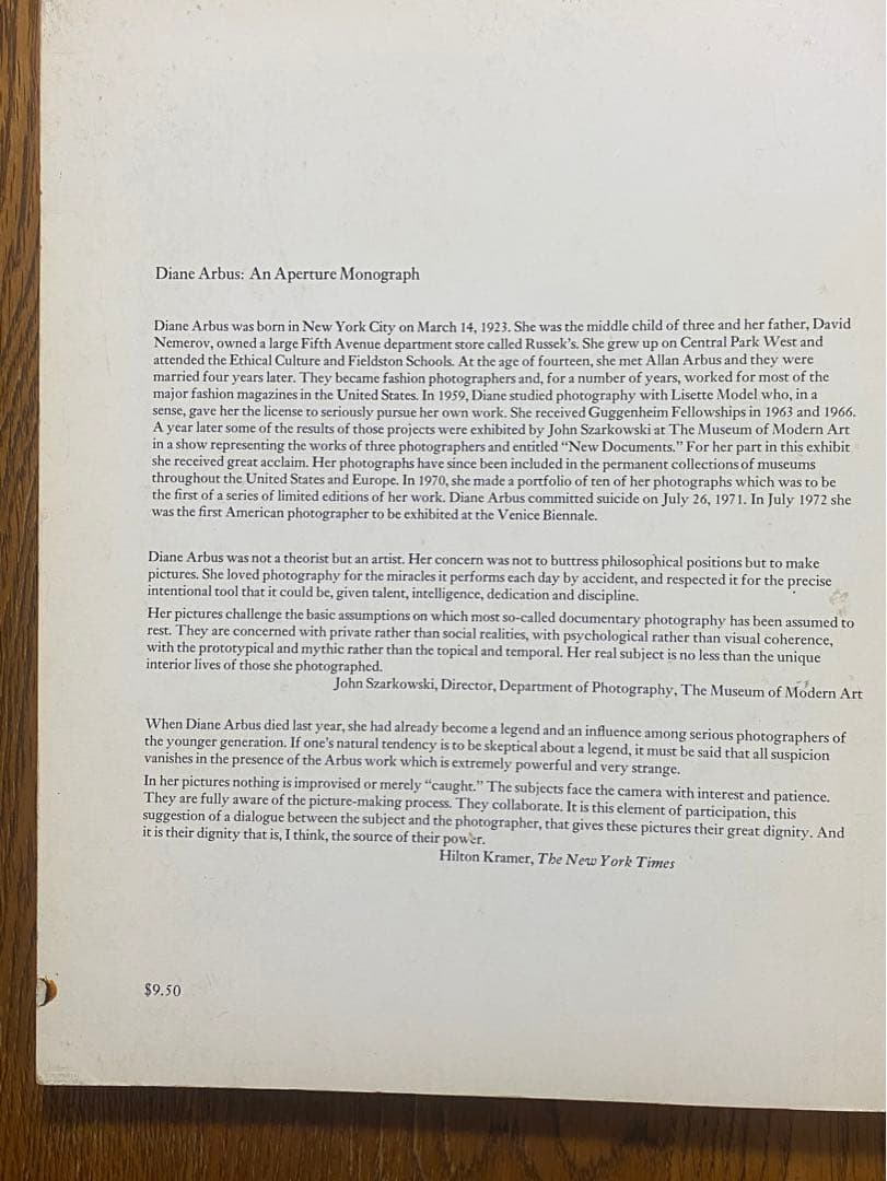 ダイアン・アーバス 写真集 Diane Arbus『.diane arbus.』 - メルカリ