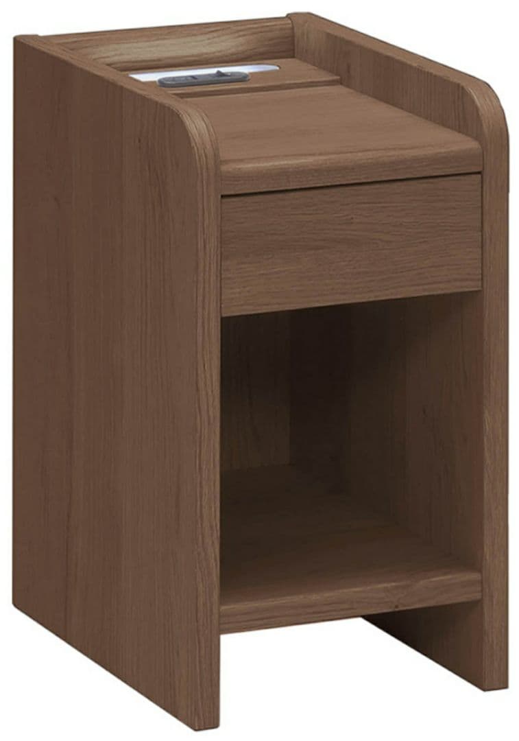 ナイトテーブル ベッドサイドテーブルNT508 茶ブラウン コンセント付 照明付 楽天市場】【送料無料】グランツ ナイトテーブル《NT508》幅30cm LED