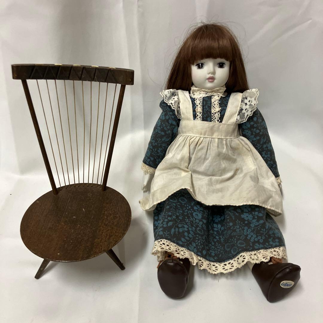 GIRAUD ビスクドール オルゴール付monsiur アンティークドール 椅子