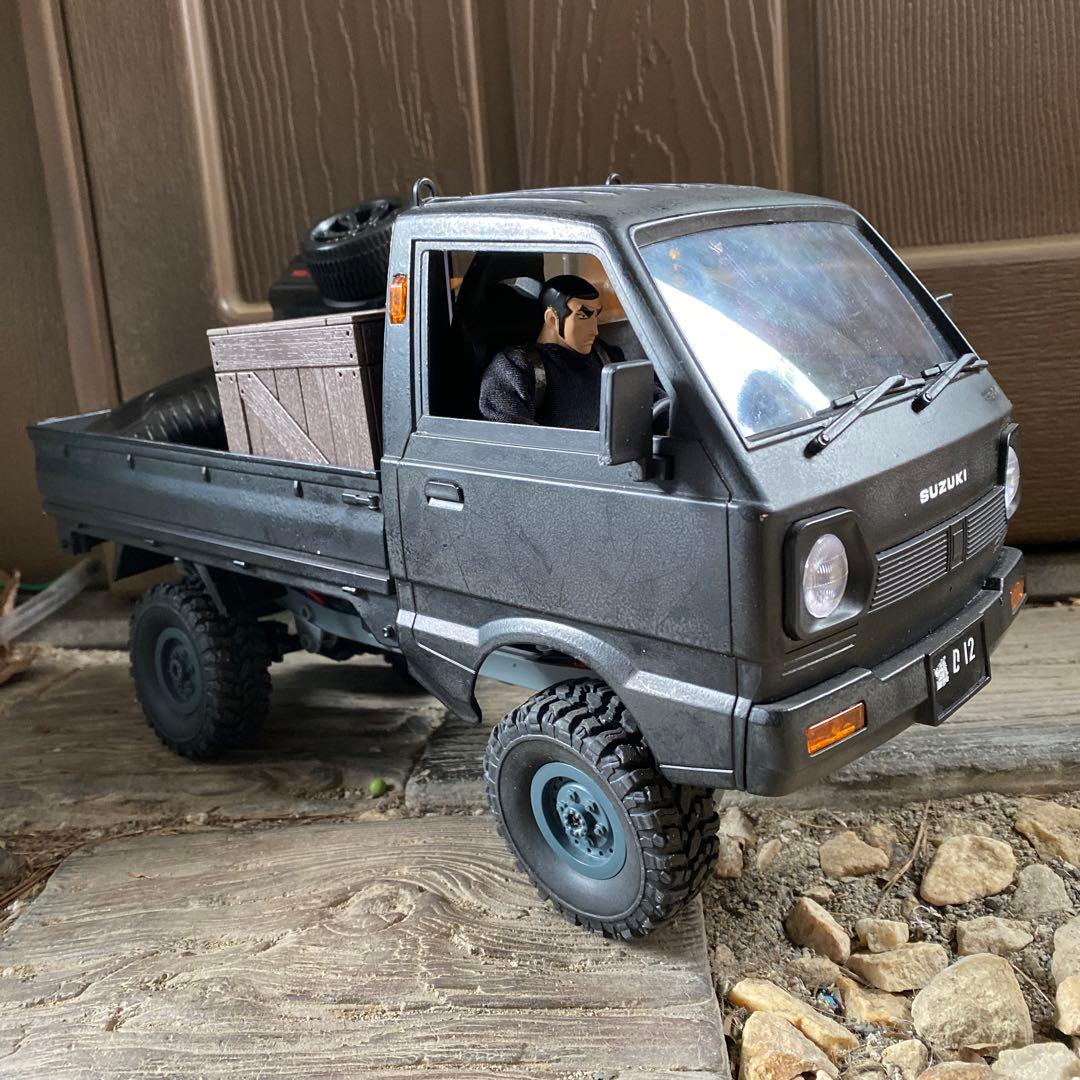 送料込み】☆WPL☆D12☆軽トララジコン☆リフトアップ&フィギュア付き