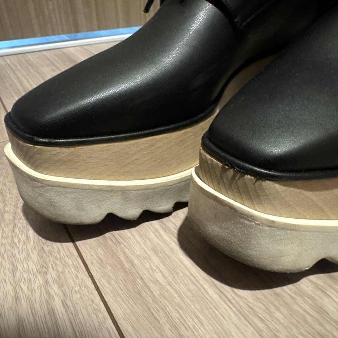 ステラマッカートニー エリス ブラック レースアップ 厚底シューズ