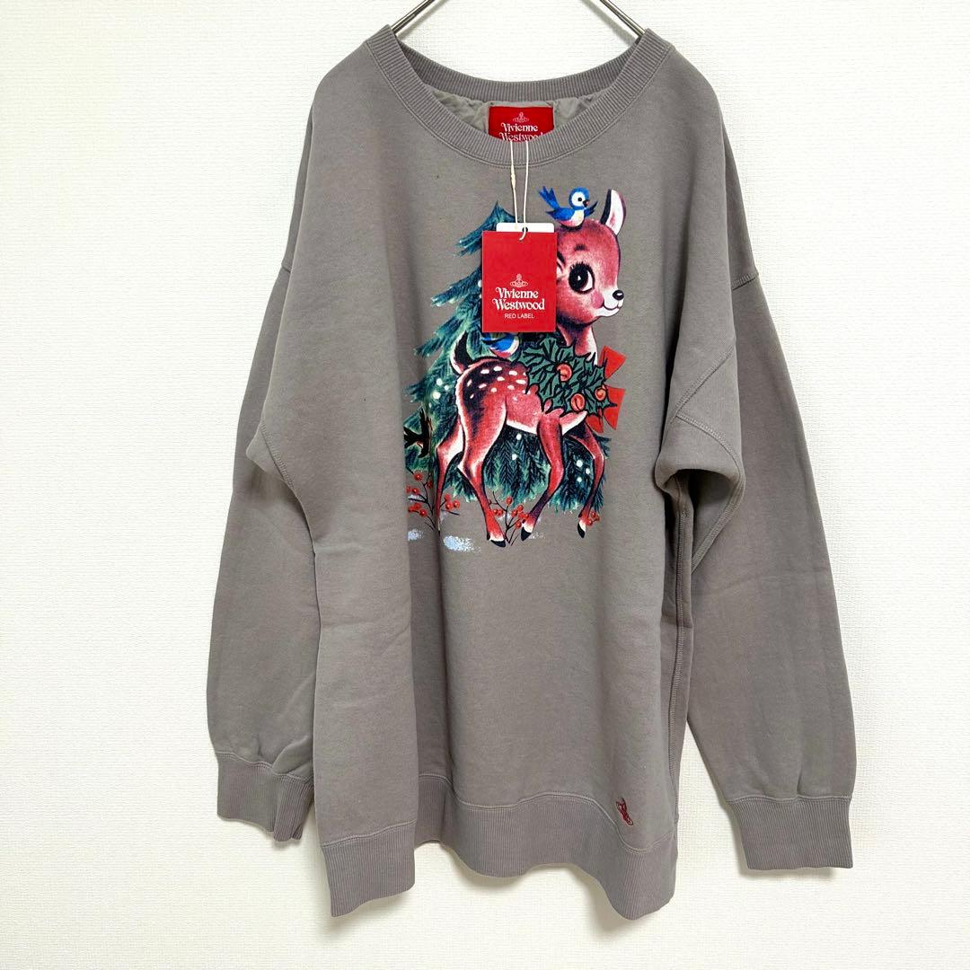 新品 ヴィヴィアンウエストウッドレッドレーベル 裏起毛スウェット バンビ 希少 Vivienne Westwood RED LABEL ヴィヴィアンウエストウッドレッド