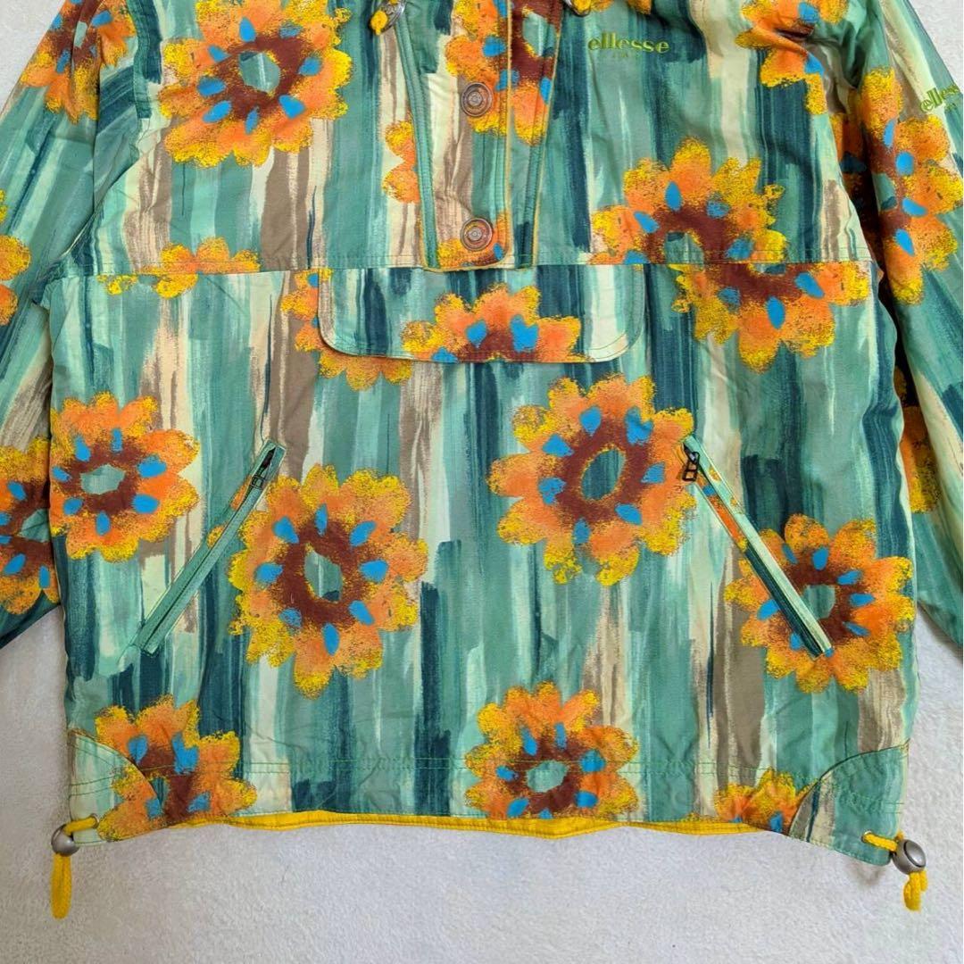 美品 エレッセ スキーウェア 【M】 ジャケット スノボ 花柄 ひまわり