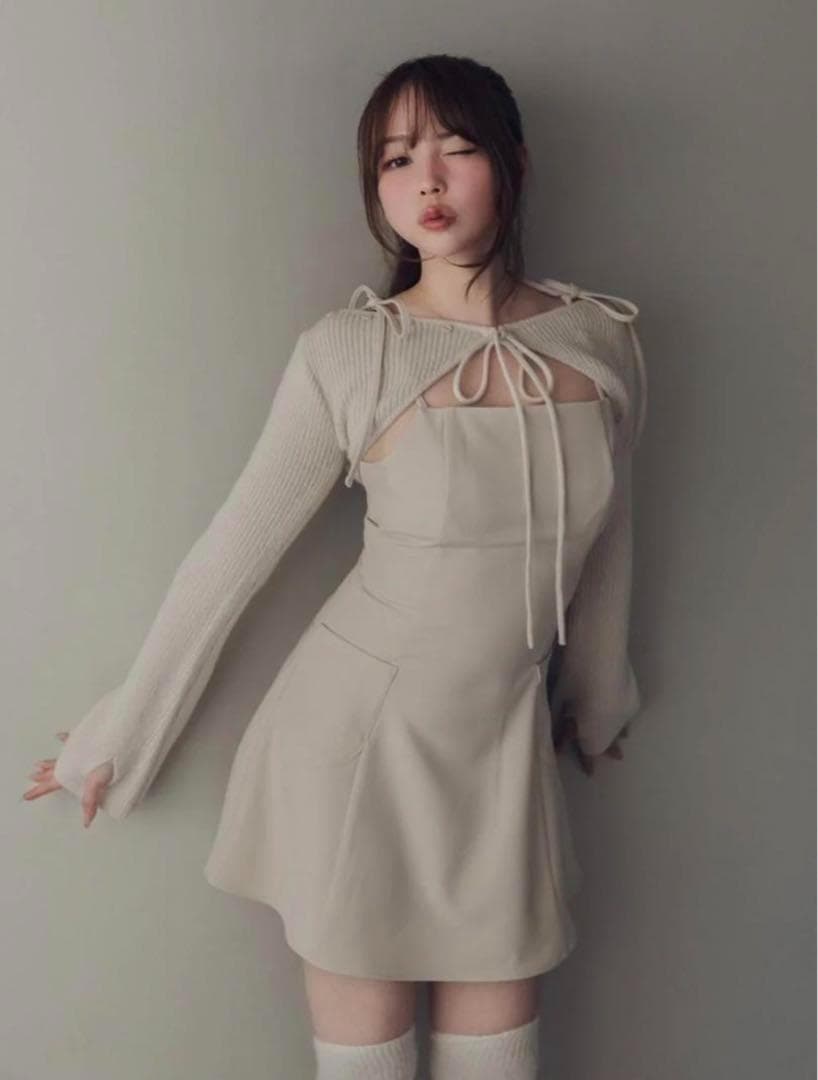 andmary Lamia knit set mini dress - メルカリ