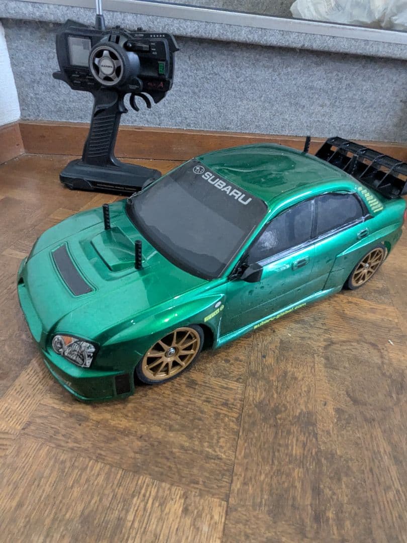 SUBARU グリーンスポーツカーラジコン 1/10RC XB(完成モデル) SUBARU WRX STI NBRチャレンジ (TT-02シャーシ