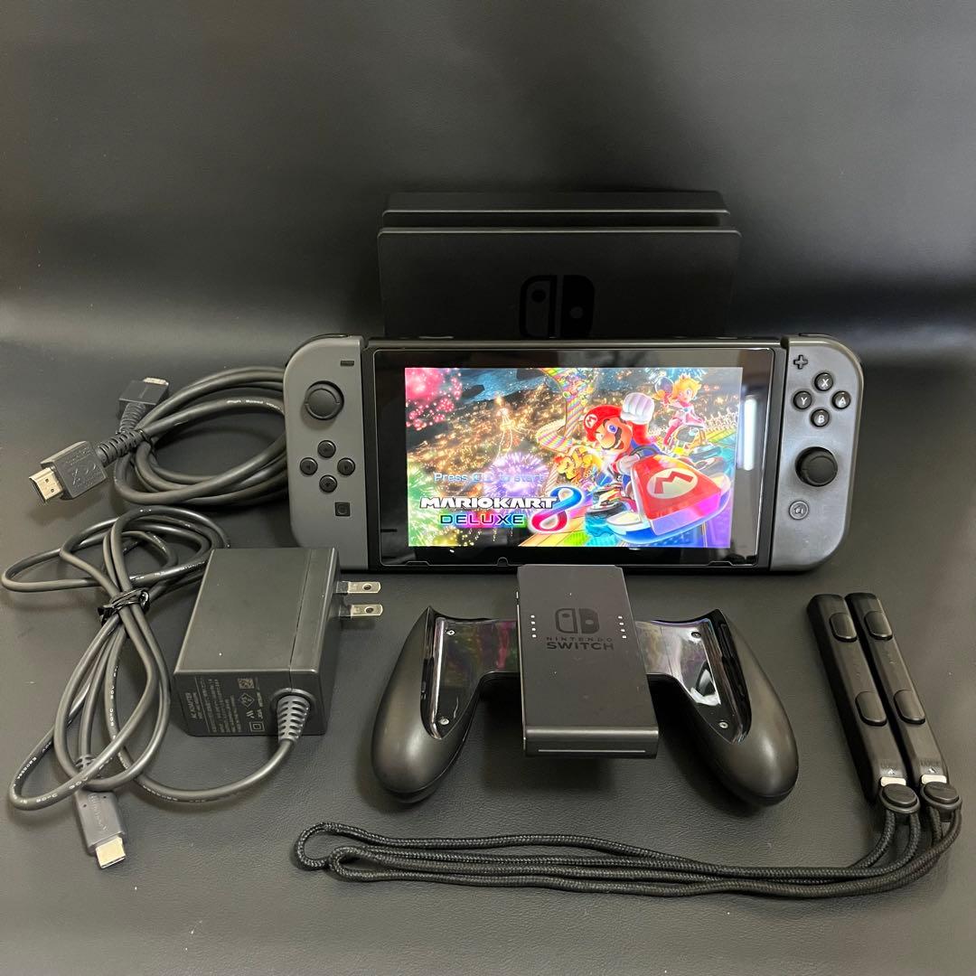 【極美品/新品スティック交換済/バッテリー強化モデル】Switch 本体 グレー 美品/新品スティック交換済/バッテリー強化版】Switch 本体 グレー