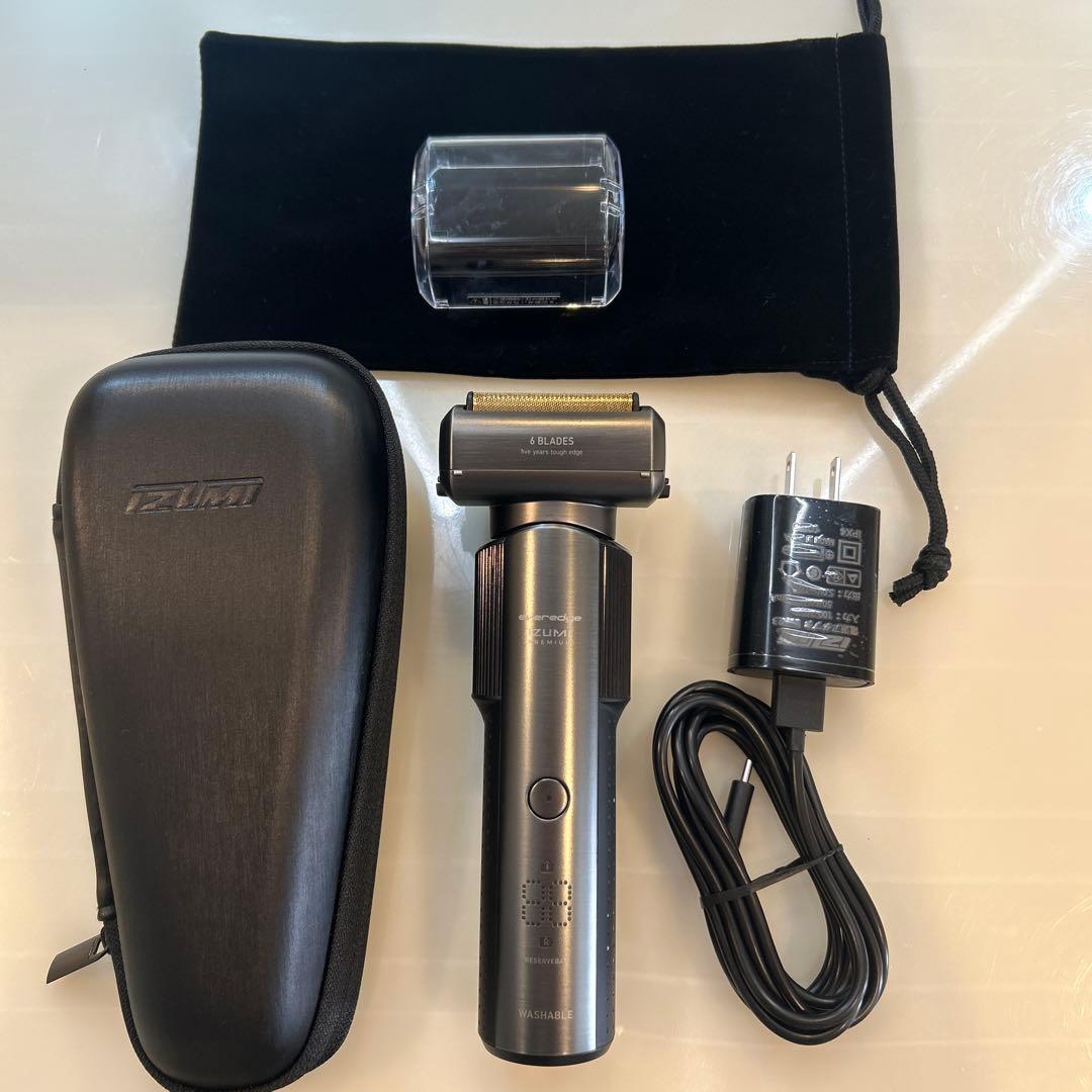 メンズシェーバー 6枚刃 ブラックニッケル マクセルイズミIZF-E863-WK